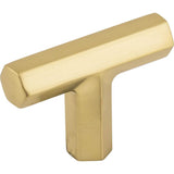 Lydia T Shape Knob 1 3/4 Inch Ash Gray