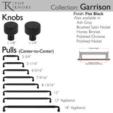 Garrison Knob 1 1/4 Inch Ash Gray