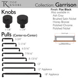 Garrison Pull 8 13/16 Inch (c-c) Ash Gray