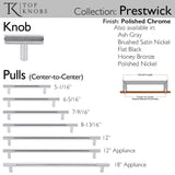 Prestwick Pull 8 13/16 Inch (c-c) Ash Gray
