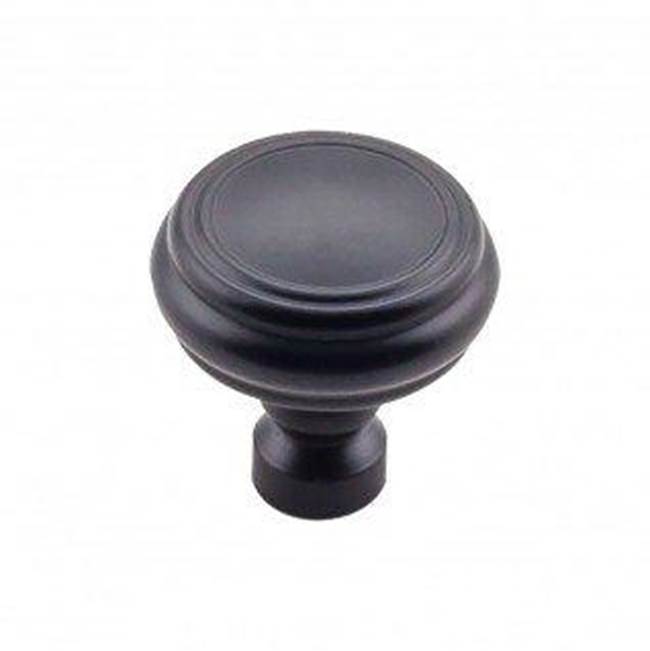 Top Knobs - Brixton Rimmed Knob 1 1/4 Inch Flat Black - Flat Black