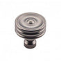 Top Knobs - Brixton Ridged Knob 1 1/4 Inch Ash Gray - Ash Gray
