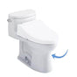 TOTO - TOTO Supreme II One-Piece Elongated 1.28 GPF WASHLET+ Ready Toilet with CEFIONTECT, Cotton White - Cotton White