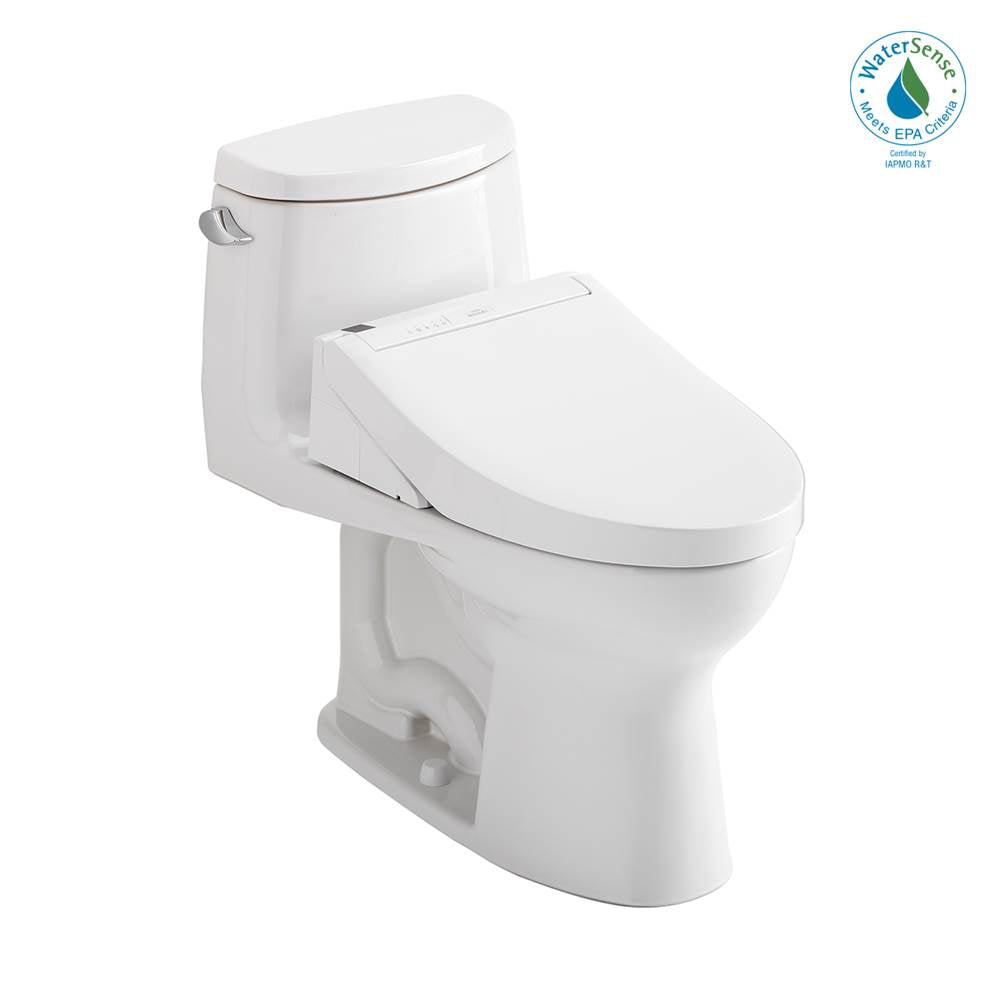 TOTO - Toto Washlet+ Ultramax II One-Piece Elongated 1.28 Gpf Toilet And Washlet+ C5 Bidet Seat, Cotton White - Cotton White