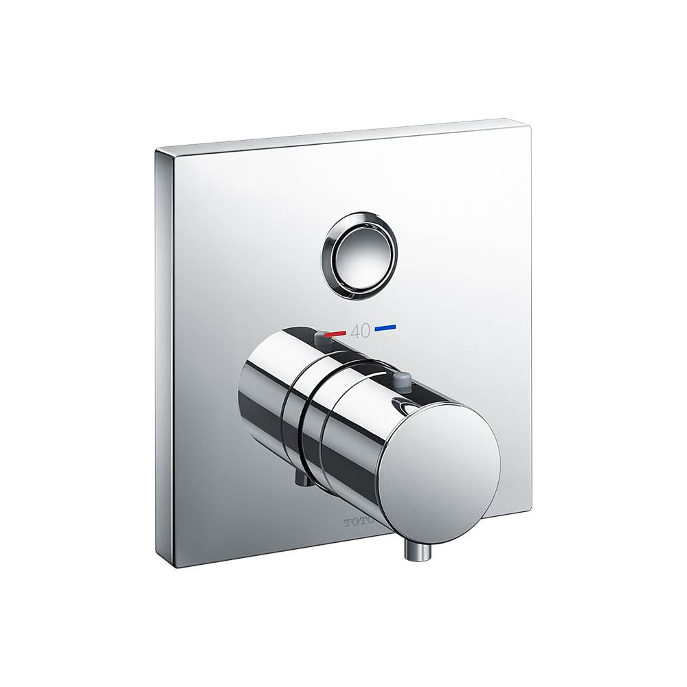 TOTO - Toto Square Thermostatic Mixing Valve With One-Function Shower Trim, Polished Chrome - Polished Chrome