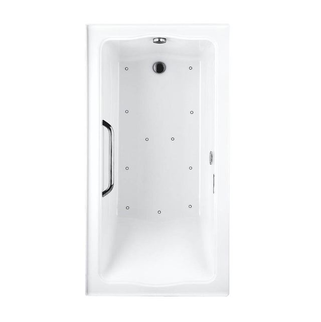 TOTO - Acrylic Airbath Clayton 6032T3 Cotton Pn Grab Bar L Drain