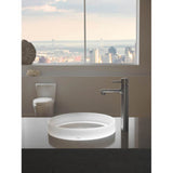 Toto LuministE Round Vessel Bathroom Sink, Frosted White