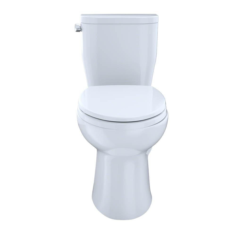 Toto EntradaE Two-Piece Elongated 1.28 Gpf Universal Height Toilet, Cotton White