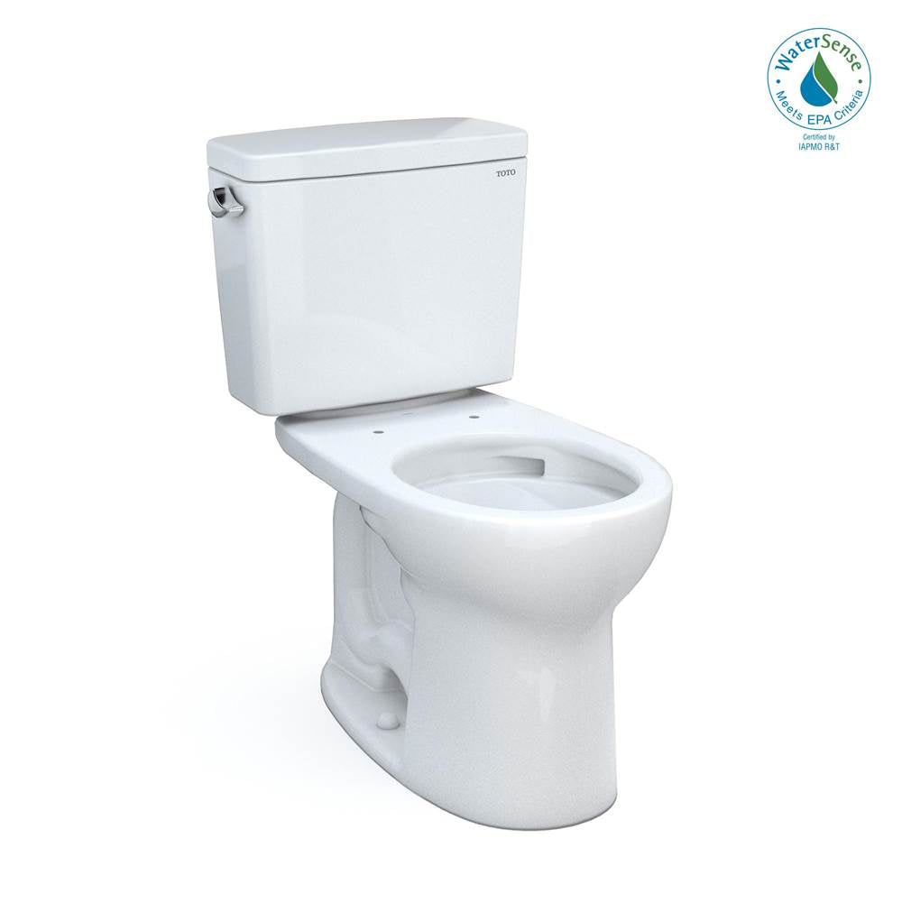 TOTO - Toto Drake Two-Piece Round 1.28 Gpf Universal Height Tornado Flush Toilet With Cefiontect, Cotton White - Cotton White