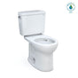 TOTO - Toto Drake Two-Piece Round 1.28 Gpf Universal Height Tornado Flush Toilet With Cefiontect, Cotton White - Cotton White
