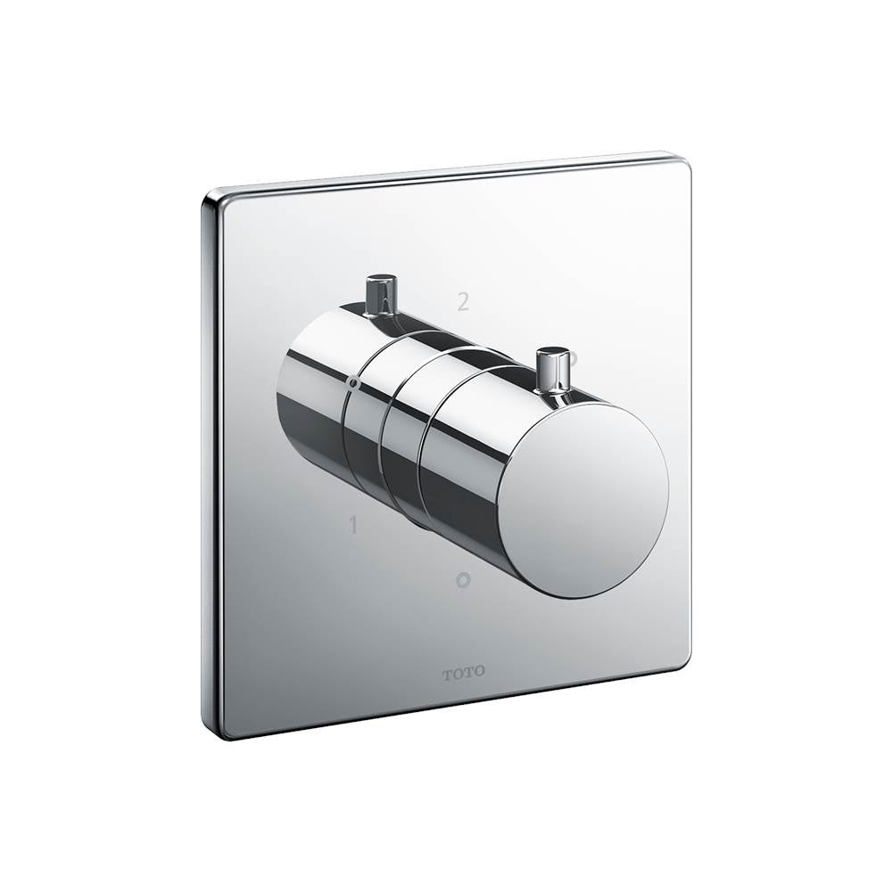 TOTO - Toto Square Three-Way Diverter Shower Trim With Off, Polished Chrome - Polished Chrome