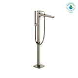 TOTO - Toto Ge Single-Handle Free Standing Tub Filler With Handshower, Polished Nickel - Polished Nickel