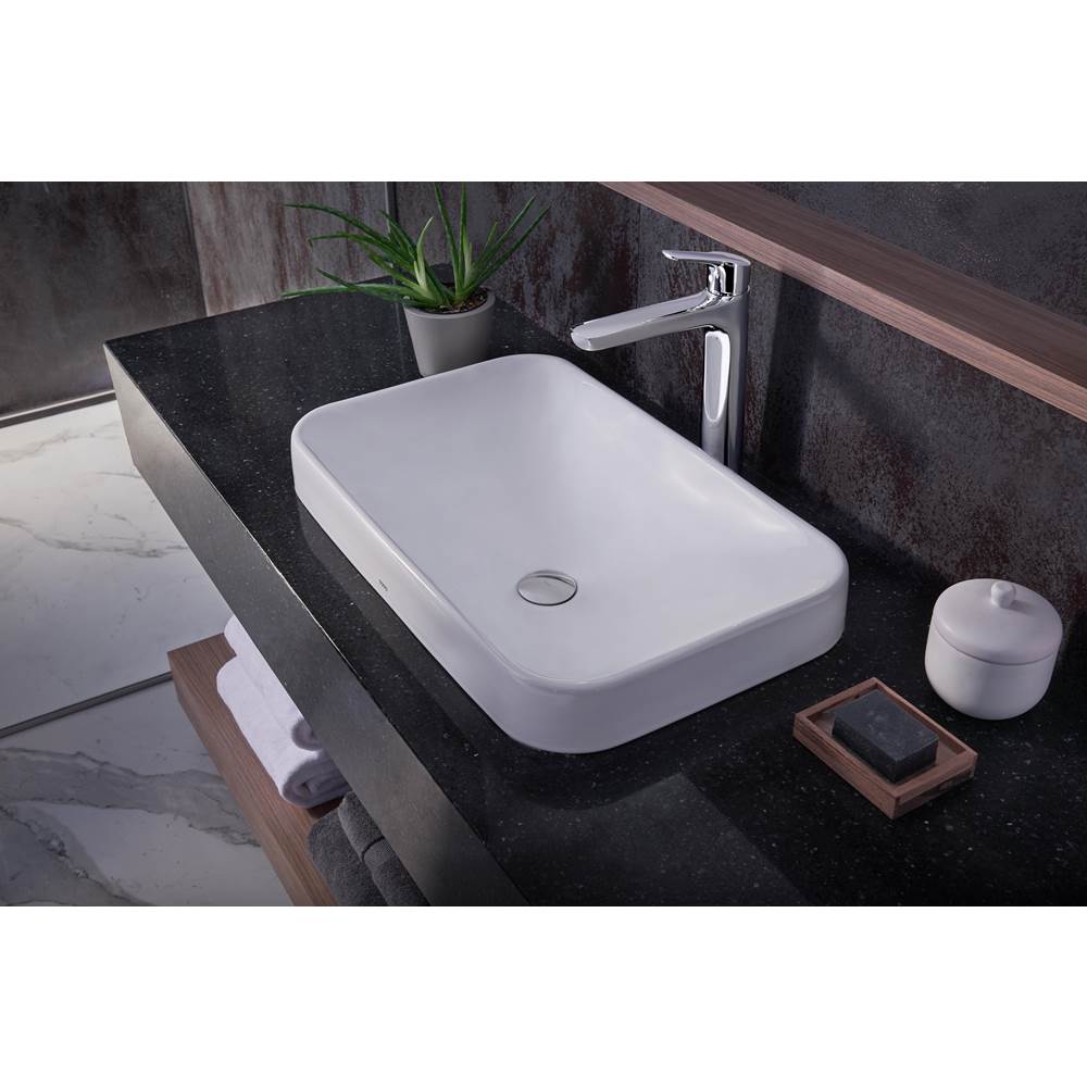 Toto Gs Series 1.2 Gpm Single Handle Bathroom Faucet For Vessel Sink With Comfort Glide Technology And Drain Assembly, Brushed Nickel