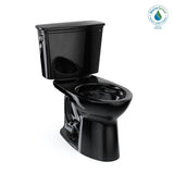 TOTO - Toto Drake Transitional Two-Piece Elongated 1.28 Gpf Universal Height Tornado Flush Toilet, Ebony - Ebony