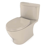 TOTO Nexus Two-Piece Elongated 1.28 GPF Universal Height Toilet with CEFIONTECT and SS124 SoftClose Seat, WASHLET+ Ready, Cotton White