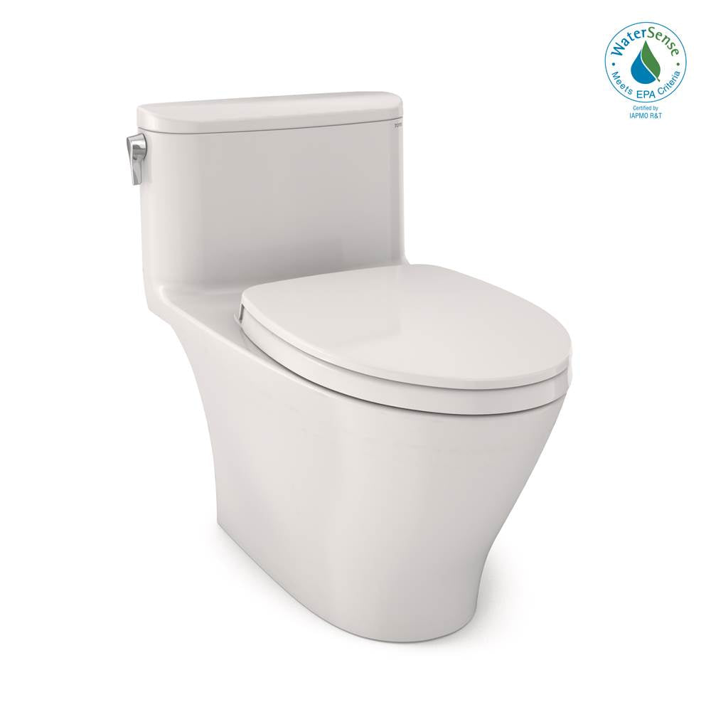 TOTO - TOTO Nexus One-Piece Elongated 1.28 GPF Universal Height Toilet with CEFIONTECT and SS124 SoftClose Seat, WASHLET+ Ready, Colonial White - Colonial White