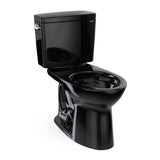 TOTO - Toto Drake  Two-Piece Elongated 1.6 Gpf Universal Height Tornado Flush Toilet, Ebony - Ebony
