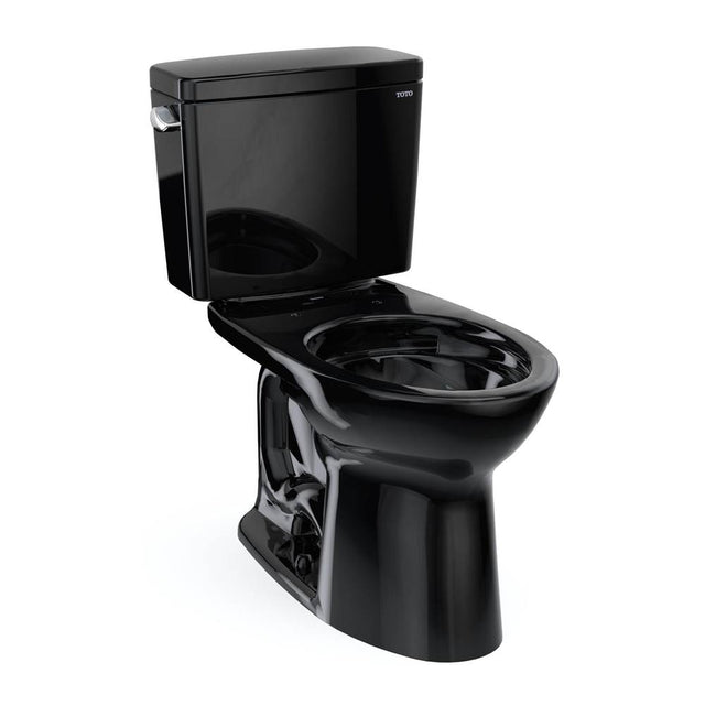 TOTO - Toto Drake  Two-Piece Elongated 1.6 Gpf Universal Height Tornado Flush Toilet, Ebony - Ebony