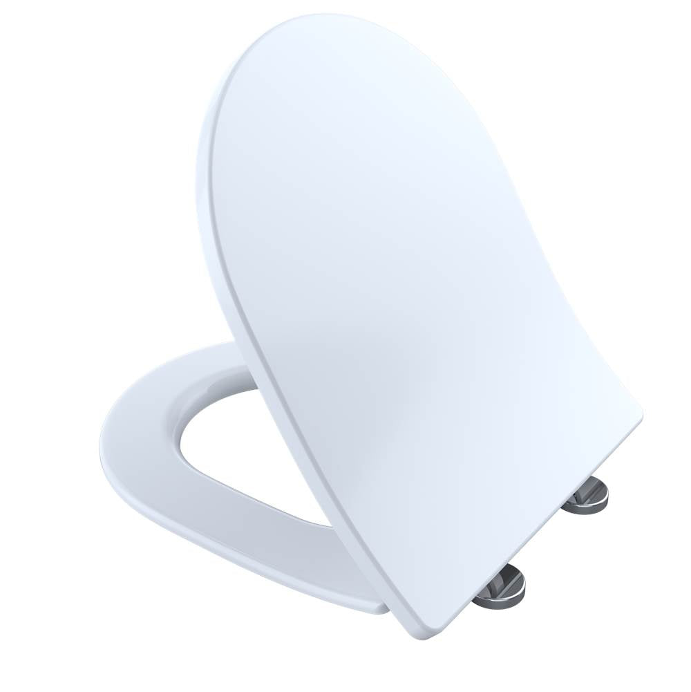 TOTO - TOTO SoftClose Slim D-Shape Seat and Lid for RP Wall-Hung Toilet, Cotton White - Cotton White