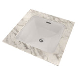 Toto ConnellyE Square Undermount Bathroom Sink With Cefiontect, Cotton White