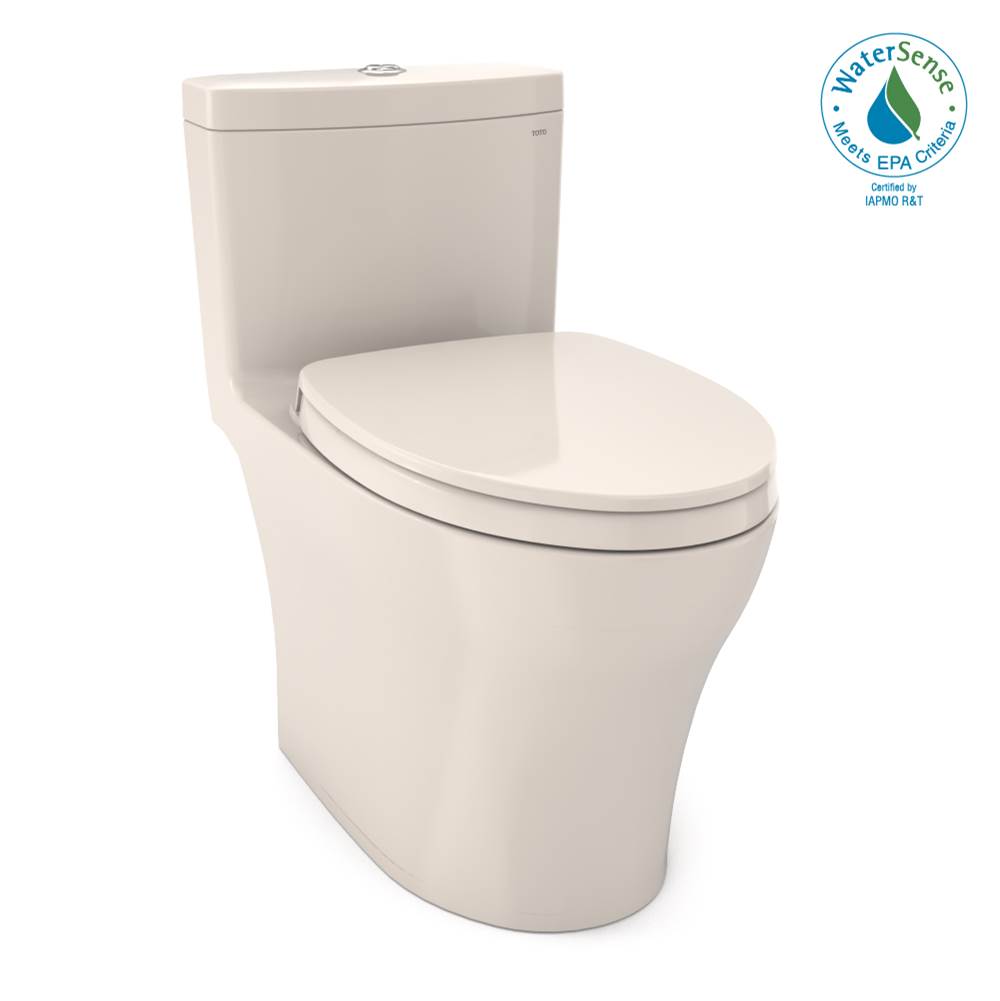 TOTO - TOTO Aquia IV One-Piece Elongated Dual Flush 1.28 and 0.9 GPF Universal Height, WASHLET+ Ready Toilet with CEFIONTECT, Sedona Beige - Sedona Beige