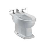 TOTO - Toto Clayton Deck Mount Vertical Spray Flushing Rim Bidet, Colonial White - Colonial White