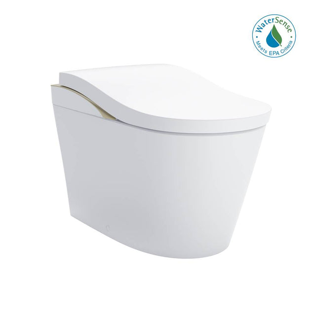 TOTO - TOTO Neorest LS Dual Flush 1.0 or 0.8 GF Integrated Bidet Toilet, Cotton White with Nickel Trim - MS8732CUMFGNo.01N - Cotton White