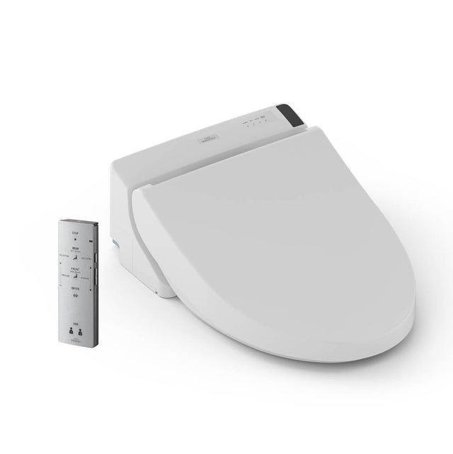 TOTO - TOTO WASHLET C200 Electronic Bidet Toilet Seat with PREMIST and SoftClose Lid, Round, Cotton White - Cotton