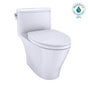 TOTO - Nexus One-Piece Elongated 1.28 GPF WASHLET plus and Auto Flush Ready Universal Height Toilet with CEFIONTECT, Cotton White - Cotton