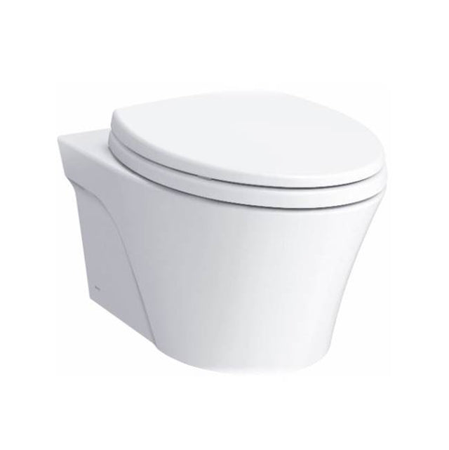 TOTO - AP WASHLET+ Ready Wall-Hung Elongated Toilet Bowl with Skirted Design and CEFIONTECT, Cotton White - Cotton White