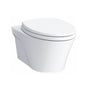 TOTO - AP WASHLET+ Ready Wall-Hung Elongated Toilet Bowl with Skirted Design and CEFIONTECT, Cotton White - Cotton White
