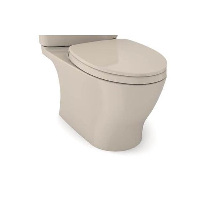 TOTO - Nexus Two-Piece Elongated 1.28 GPF Universal Height Toilet Bowl Only with CEFIONTECT, WASHLET plus Ready, Bone - Bone