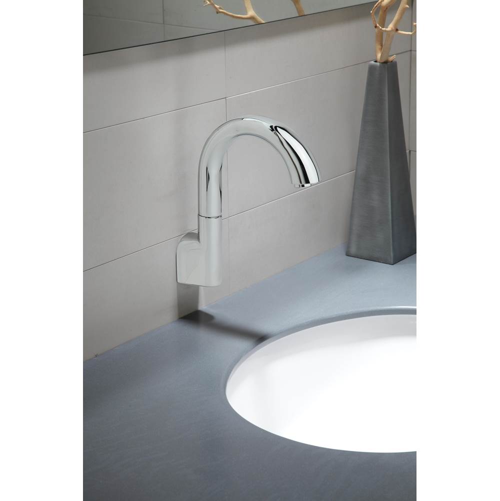 Toto Gooseneck Wall-Mount Ecopower 0.35 Gpm Electronic Touchless Sensor Bathroom Faucet, Polished Chrome