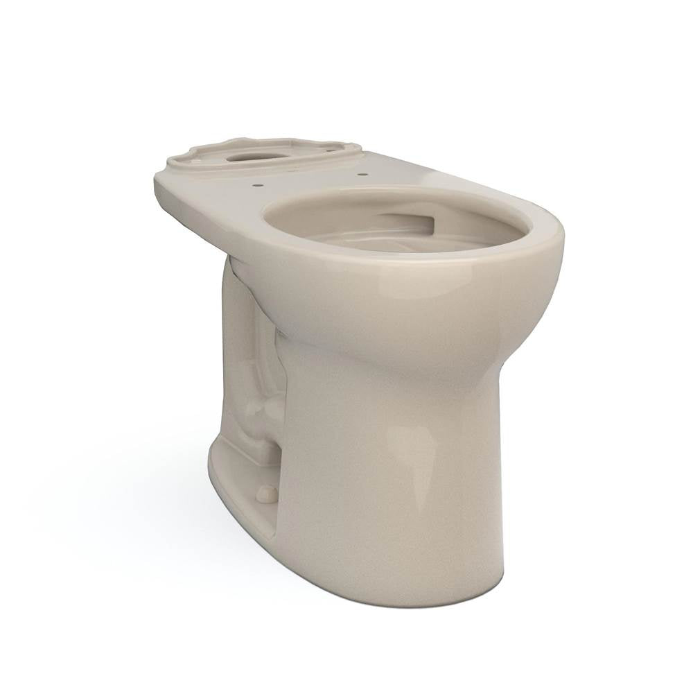 TOTO - Toto Drake Round Tornado Flush Toilet Bowl With Cefiontect, Bone - Bone