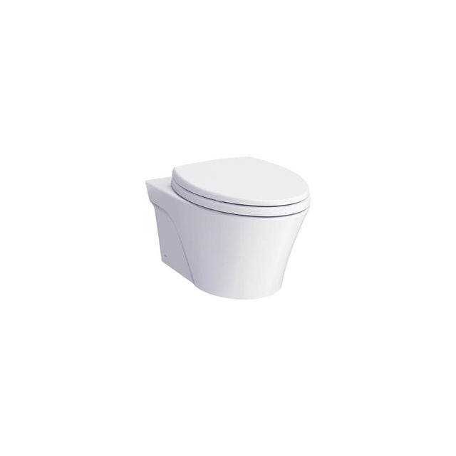 TOTO - AP Wall-Hung Elongated Toilet and DuoFit In-Wall 0.9 and 1.28 GPF Tank System with Copper Supply Line, Matte Silver - less a toilet seat - Matte Silver