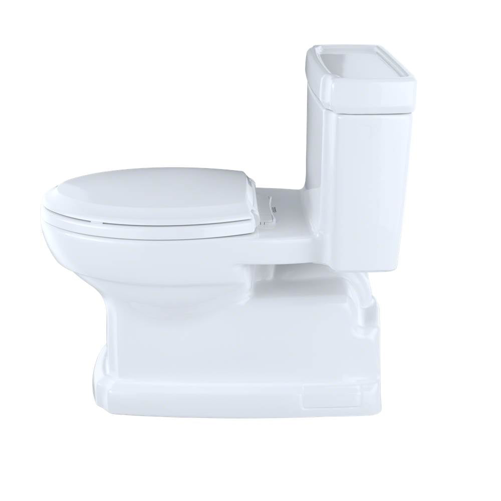 TOTO Eco Guinevere Elongated 1.28 GPF Universal Height Skirted Toilet with SoftClose Seat, Ebony
