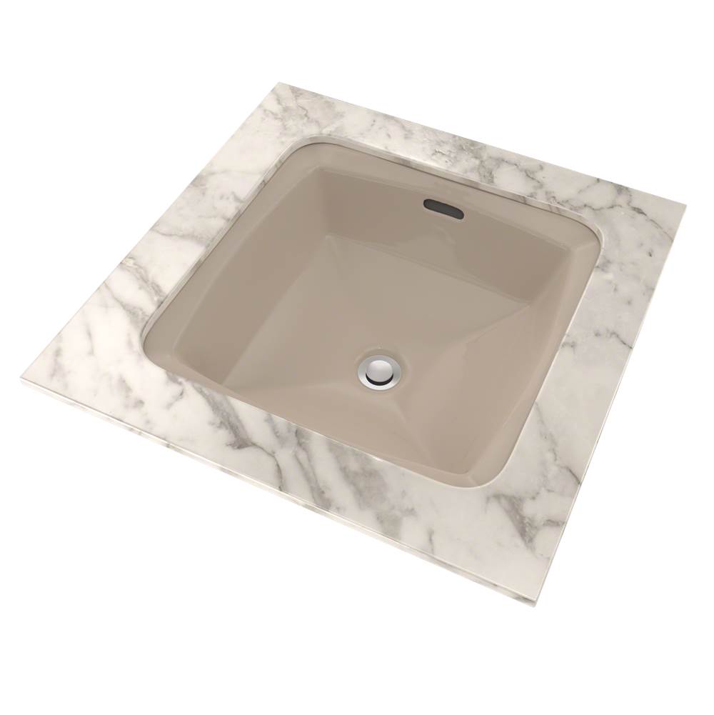 Toto ConnellyE Square Undermount Bathroom Sink With Cefiontect, Cotton White