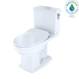 TOTO - TOTO Connelly Two-Piece Elongated Dual Flush 1.28 and 0.9 GPF with CEFIONTECT and Right Lever, WASHLET+ Ready, Cotton White - Cotton White