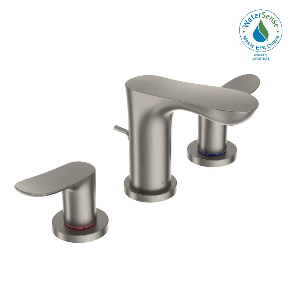 TOTO - Toto Go Series 1.2 Gpm Two Handle Widespread Bathroom Sink Faucet With Drain Assembly, Brushed Nickel - Brushed Nickel