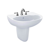 TOTO - Toto Supreme Oval Wall-Mount Bathroom Sink With Cefiontect And Shroud For 4 Inch Center Faucets, Cotton White - Cotton White