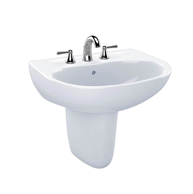 TOTO - Toto Supreme Oval Wall-Mount Bathroom Sink With Cefiontect And Shroud For 4 Inch Center Faucets, Cotton White - Cotton White