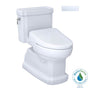TOTO - TOTO WASHLET plus Eco Guinevere Elongated 1.28 GPF Universal Height Toilet with S7 Classic Bidet Seat, Cotton White - MW9744724CEFGNo.01 - Cotton White