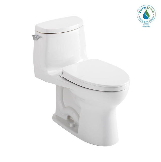 TOTO - TOTO UltraMax II 1G One-Piece Elongated 1.0 GPF Universal Height Toilet with SS124 SoftClose Seat, WASHLET+ Ready, Ebony - Ebony