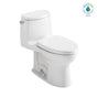 TOTO - TOTO UltraMax II 1G One-Piece Elongated 1.0 GPF Universal Height Toilet with SS124 SoftClose Seat, WASHLET+ Ready, Ebony - Ebony