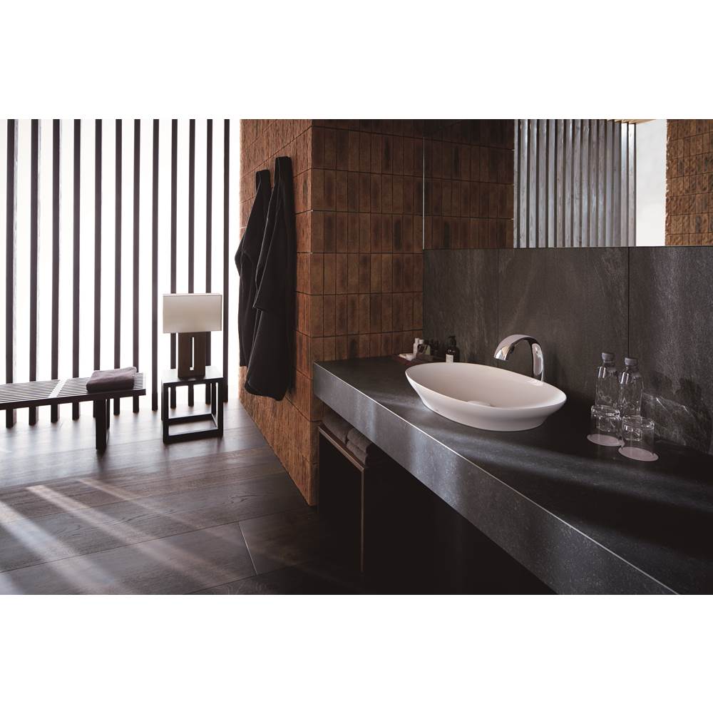 Toto Kiwami Oval 24 Inch Vessel Bathroom Sink With Cefiontect, Cotton White