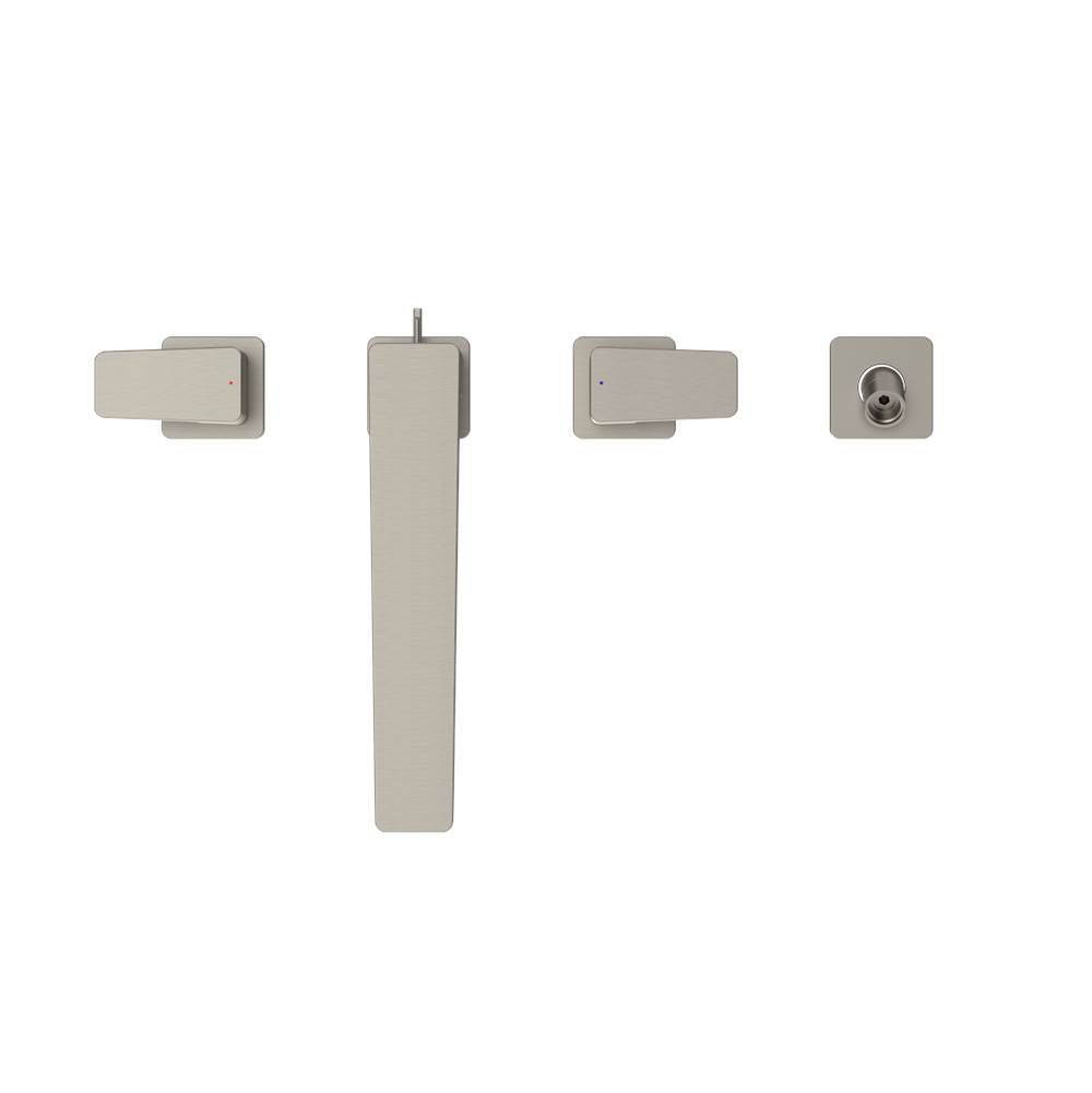 Toto Ge Two-Handle Deck-Mount Roman Tub Filler Trim With Handshower, Brushed Nickel
