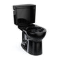 TOTO - Toto Drake Two-Piece Round 1.6 Gpf Universal Height Tornado Flush Toilet, Ebony - Ebony