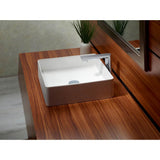 Toto ArvinaE Square Vessel Fireclay Bathroom Sink, Cotton White