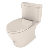 TOTO Nexus Two-Piece Elongated 1.28 GPF Universal Height Toilet with CEFIONTECT and SS124 SoftClose Seat, WASHLET+ Ready, Cotton White