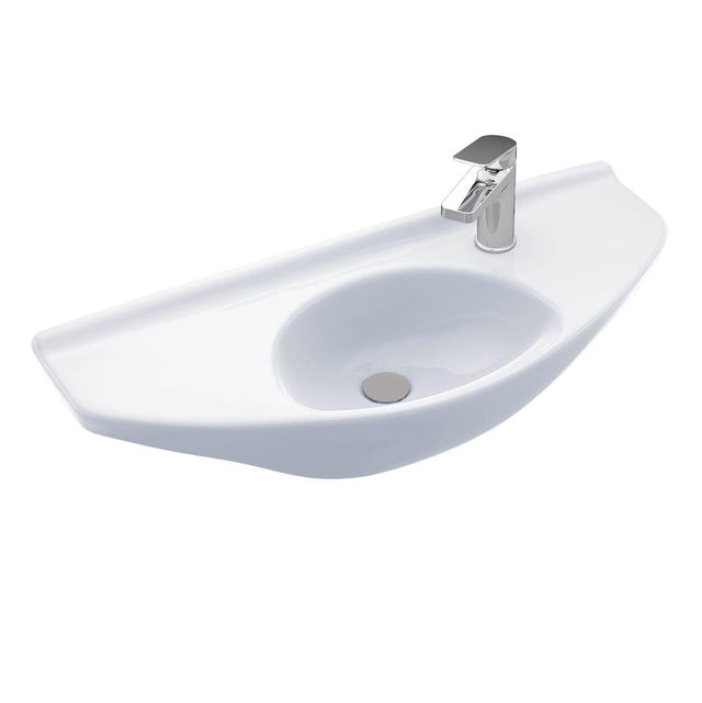 TOTO - Toto Oval Wall-Mount Bathroom Sink With Cefiontect, Cotton White - Cotton White
